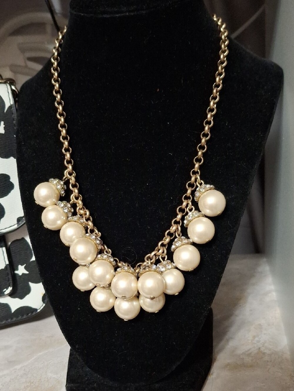 J. Crew Gold-Tone Pearl Statement Necklace - Women Jewelry